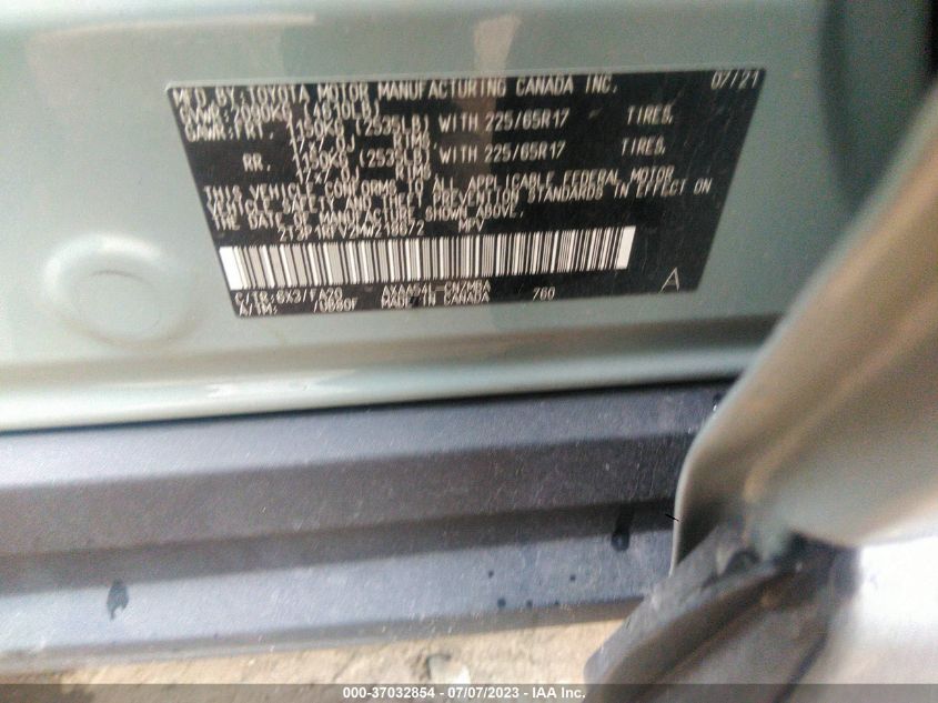 2021 TOYOTA RAV4 XLE - 2T3P1RFV2MW218672