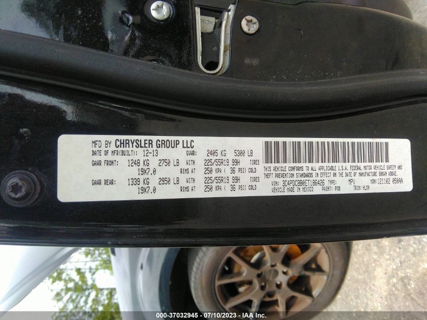 2014 DODGE JOURNEY SXT - 3C4PDCBB0ET186426