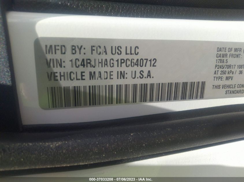2023 JEEP GRAND CHEROKEE LAREDO - 1C4RJHAG1PC640712