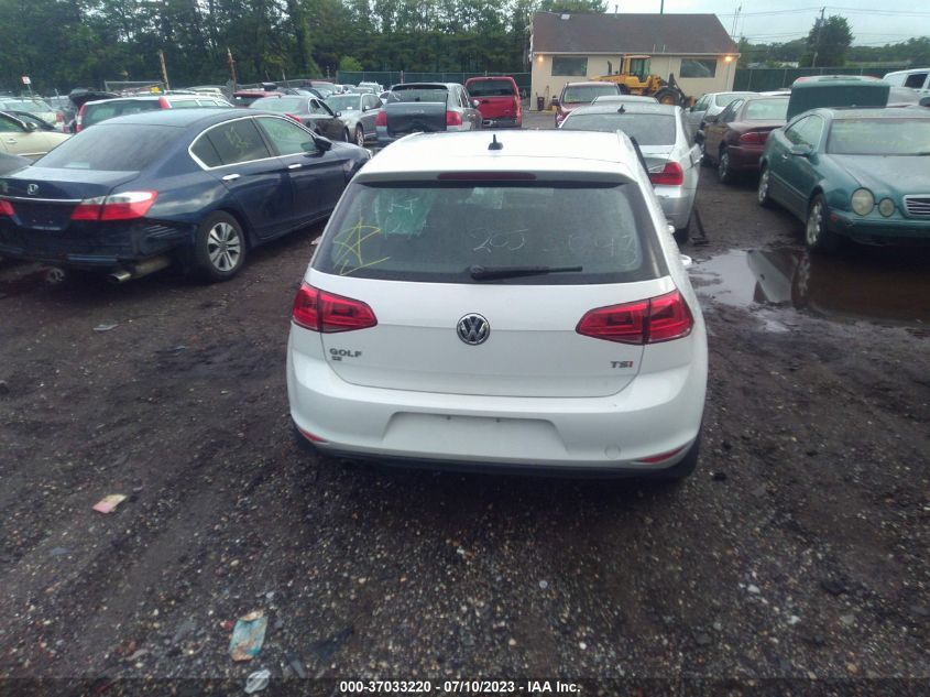 2016 VOLKSWAGEN GOLF TSI SE - 3VW217AU9GM010465