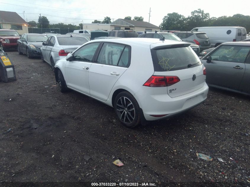 2016 VOLKSWAGEN GOLF TSI SE - 3VW217AU9GM010465
