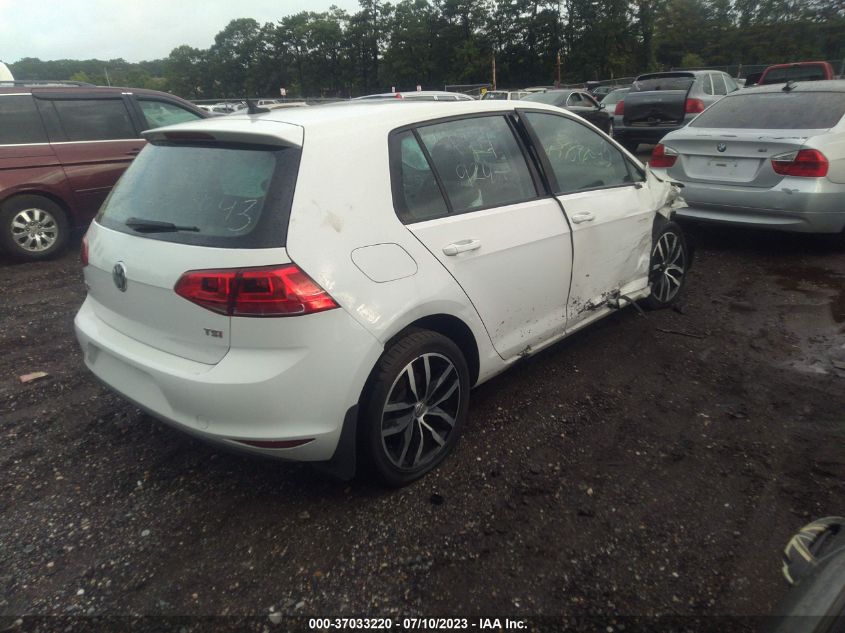 2016 VOLKSWAGEN GOLF TSI SE - 3VW217AU9GM010465