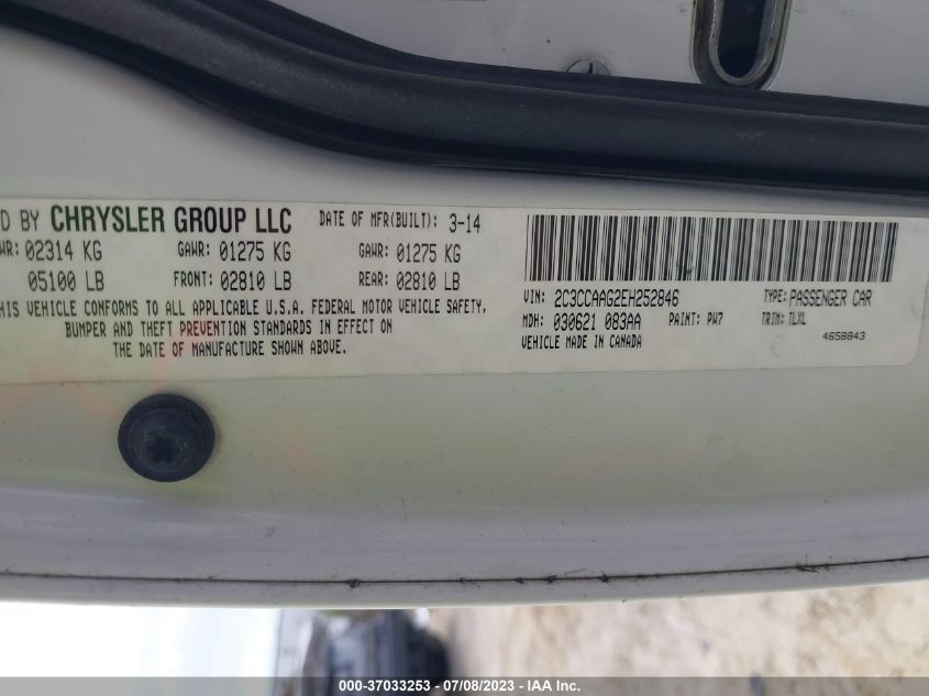 2014 CHRYSLER 300 - 2C3CCAAG2EH252846
