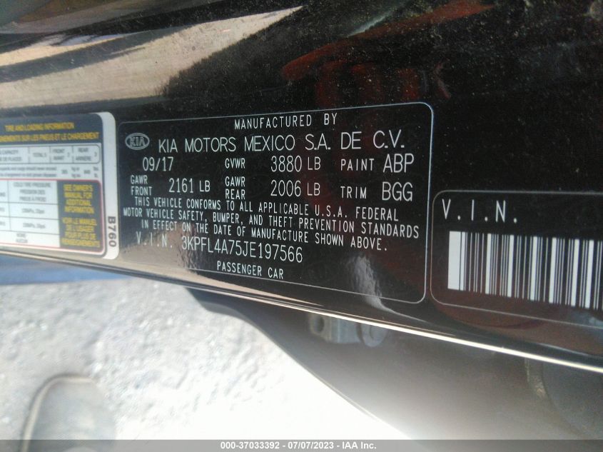 2018 KIA FORTE LX - 3KPFL4A75JE197566