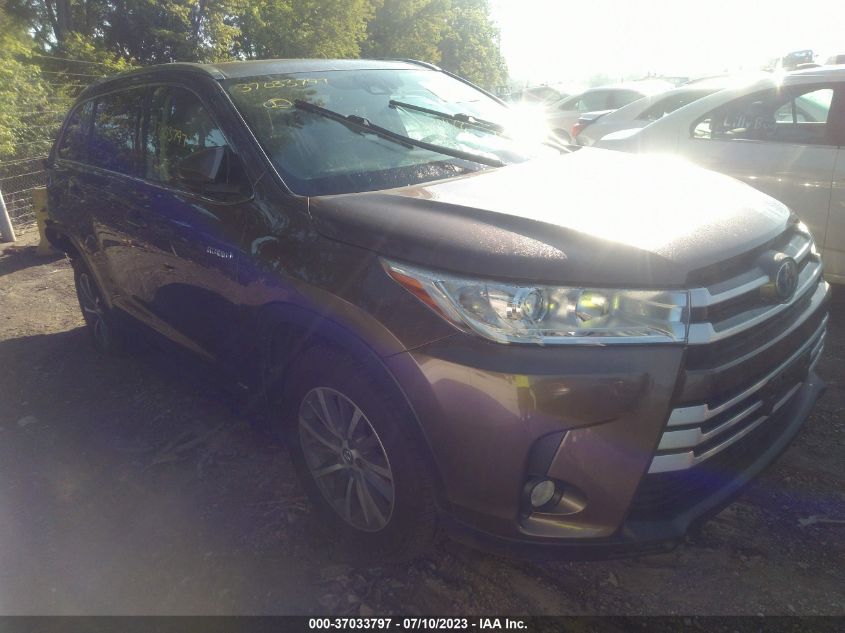 5TDJGRFHXKS057047 TOYOTA HIGHLANDER HYBRID/XLE 2019