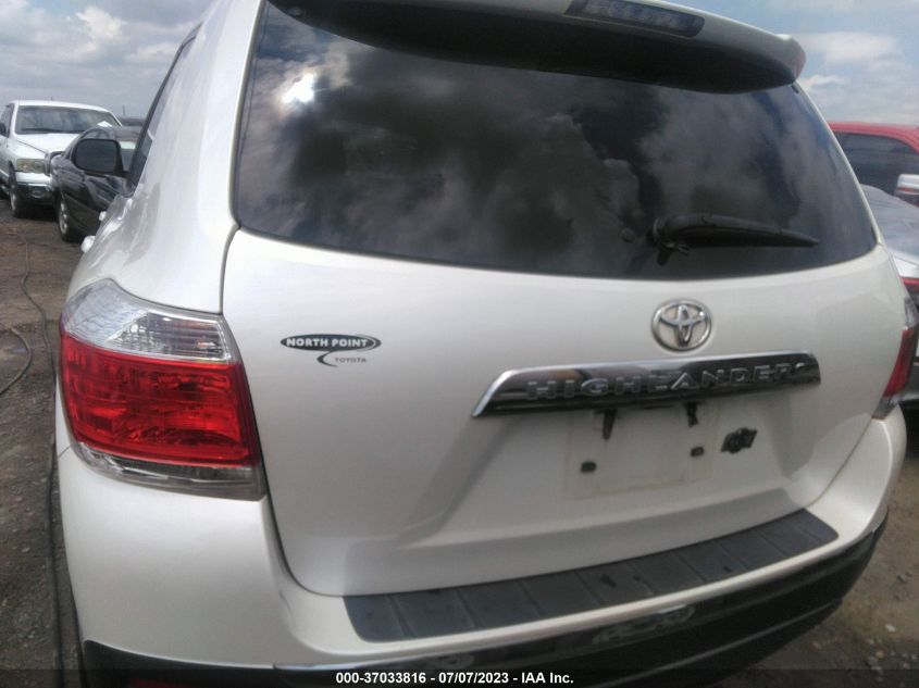 2013 TOYOTA HIGHLANDER - 5TDZK3EH5DS133762