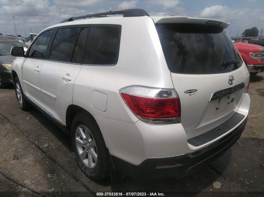 2013 TOYOTA HIGHLANDER - 5TDZK3EH5DS133762