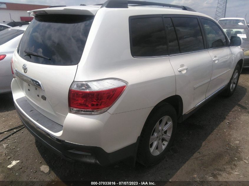 2013 TOYOTA HIGHLANDER - 5TDZK3EH5DS133762
