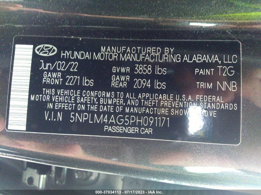 2023 HYUNDAI ELANTRA SEL - 5NPLM4AG5PH091171