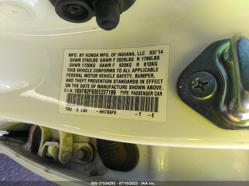 2014 HONDA CIVIC SEDAN EX-L - 19XFB2F93EE227199