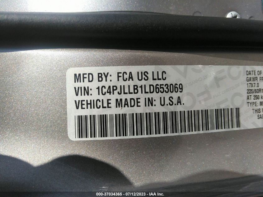 2020 JEEP CHEROKEE LATITUDE PLUS - 1C4PJLLB1LD653069