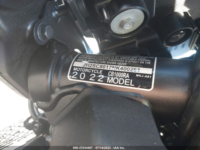 2022 HONDA CB1000 RA JH2SC8017NK400261