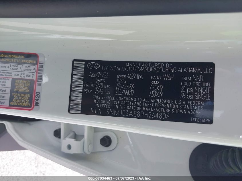 2023 HYUNDAI TUCSON LIMITED - 5NMJE3AE8PH264806