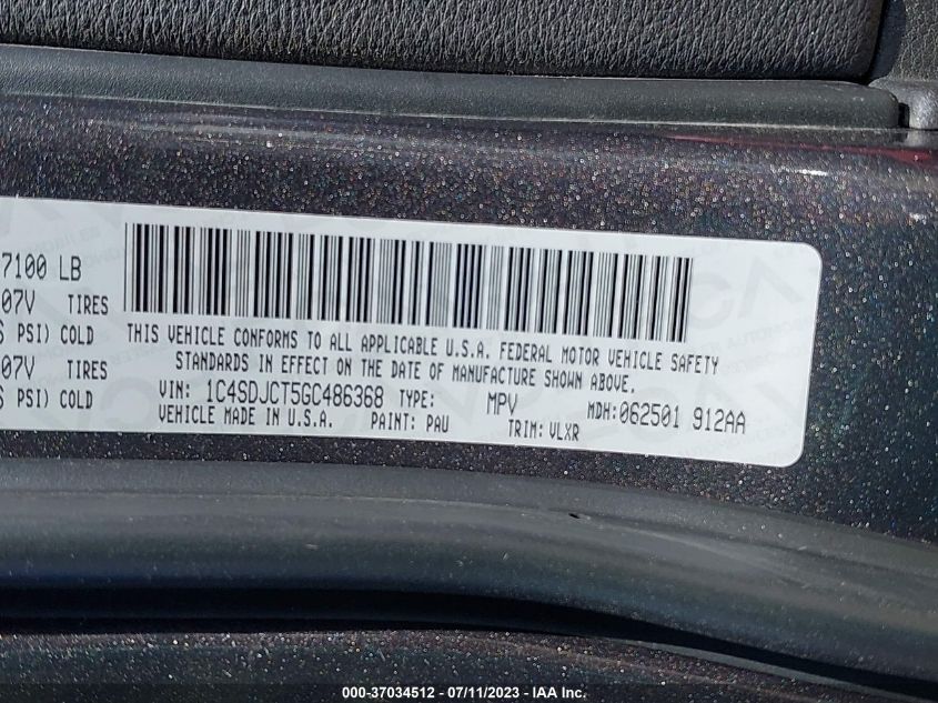 2016 DODGE DURANGO R/T - 1C4SDJCT5GC486368