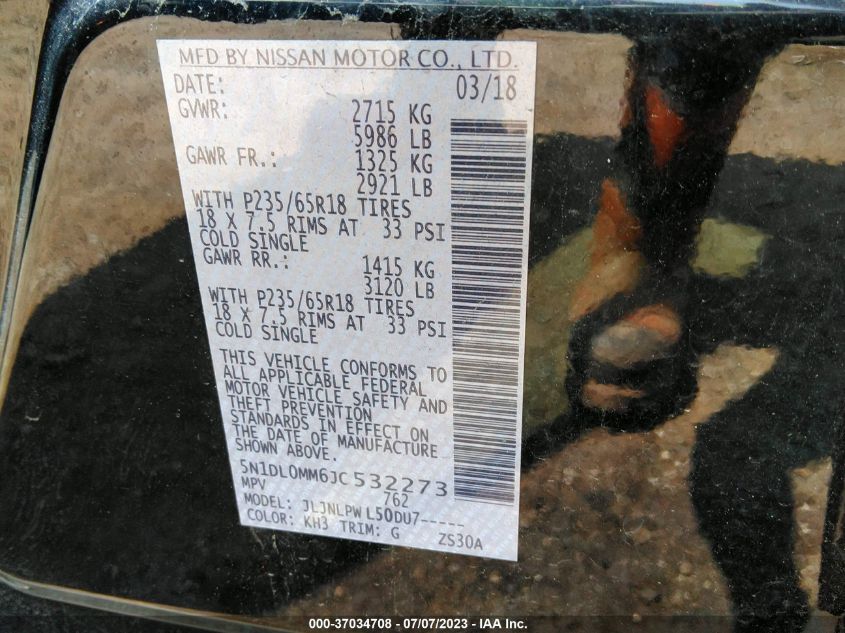2018 INFINITI QX60 - 5N1DL0MM6JC532273