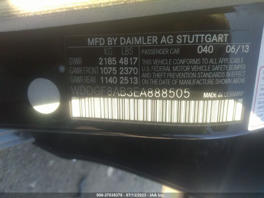 2014 MERCEDES-BENZ C-CLASS C 300 LUXURY - WDDGF8AB3EA888505