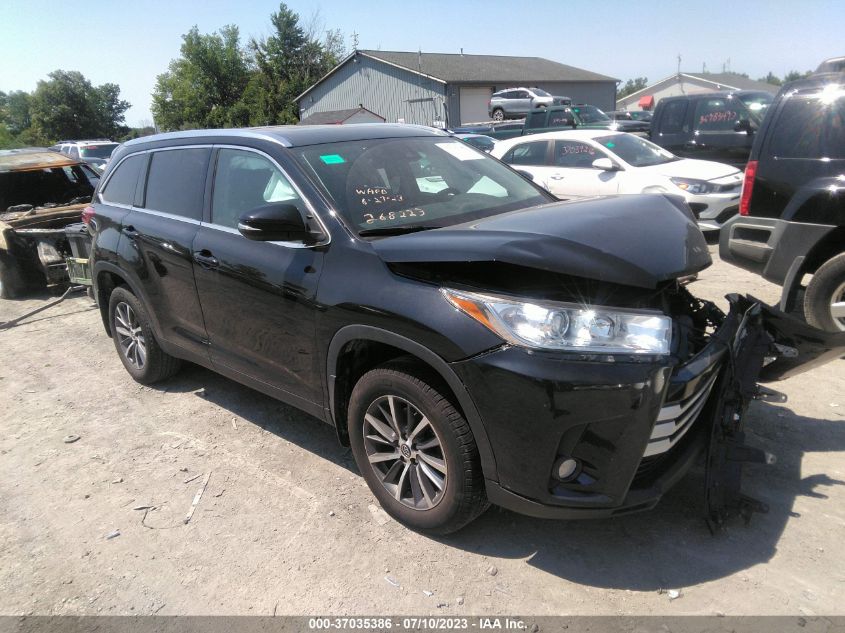 2019 TOYOTA HIGHLANDER SE/XLE - 5TDJZRFH4KS705914