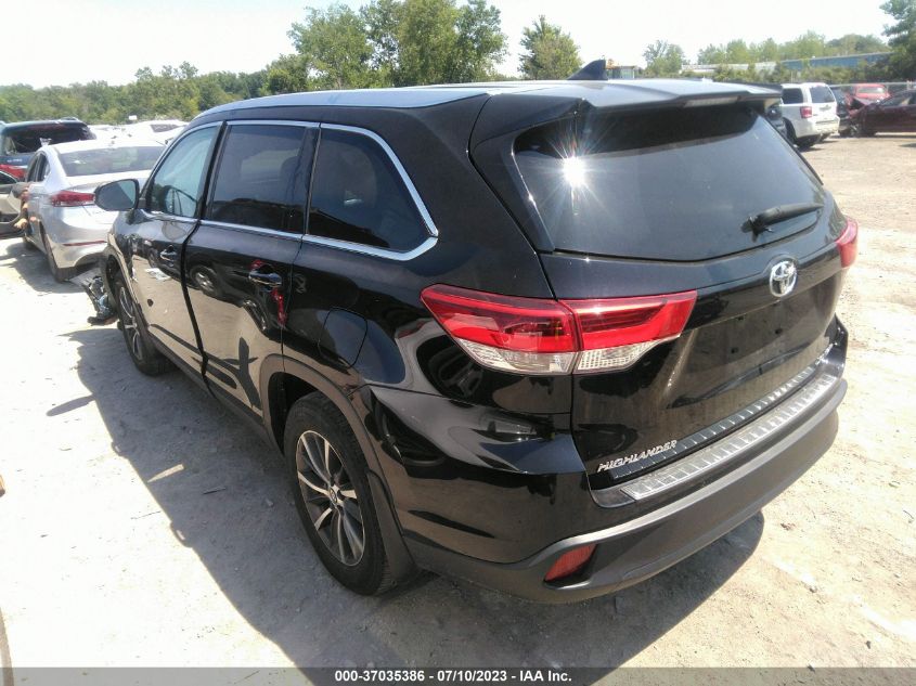 2019 TOYOTA HIGHLANDER SE/XLE - 5TDJZRFH4KS705914
