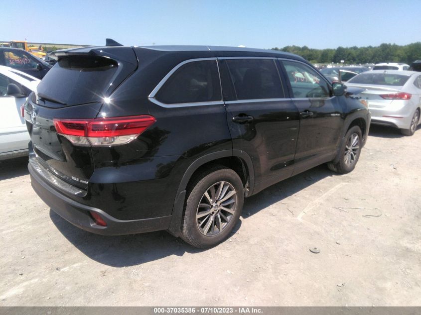 2019 TOYOTA HIGHLANDER SE/XLE - 5TDJZRFH4KS705914