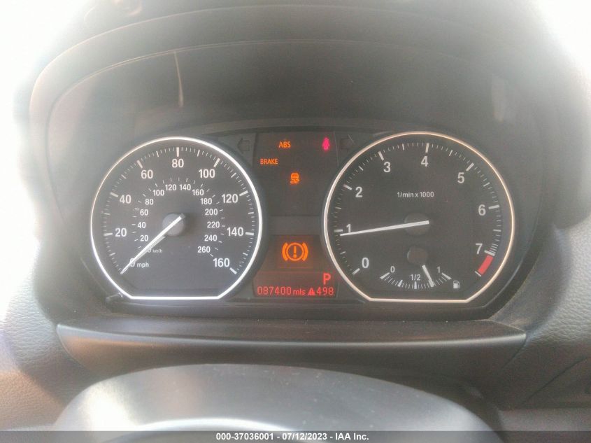 2013 BMW 1 SERIES 128I WBAUP7C52DVP25859