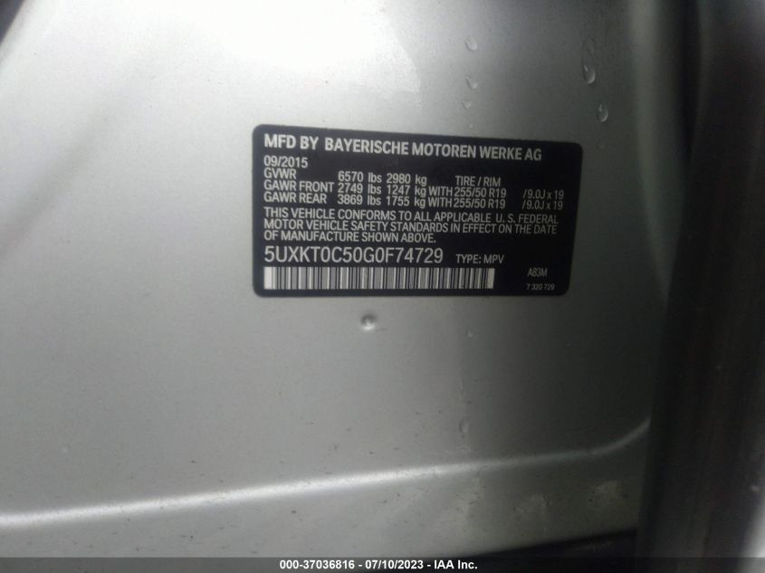 2016 BMW X5 EDRIVE XDRIVE40E - 5UXKT0C50G0F74729