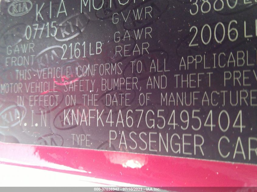 2016 KIA FORTE LX - KNAFK4A67G5495404