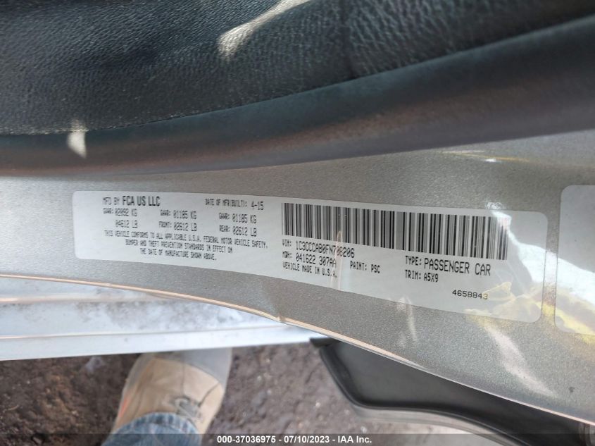 2015 CHRYSLER 200 LIMITED - 1C3CCCAB0FN708206
