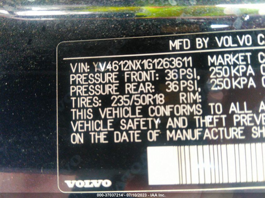 2016 VOLVO XC70 T5 PREMIER - YV4612NX1G1263611