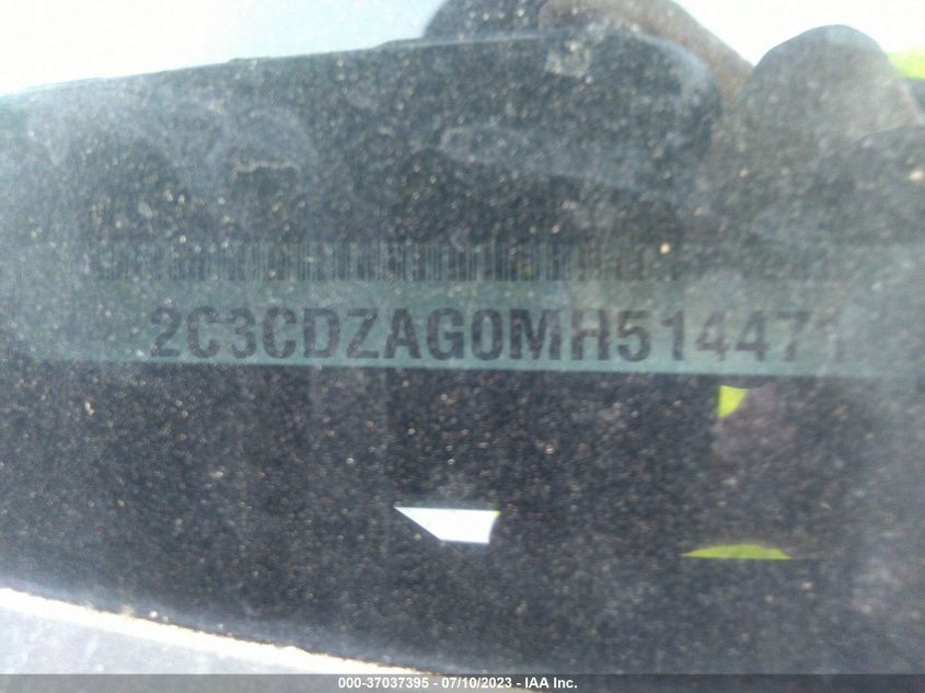 2021 DODGE CHALLENGER SXT - 2C3CDZAG0MH514471