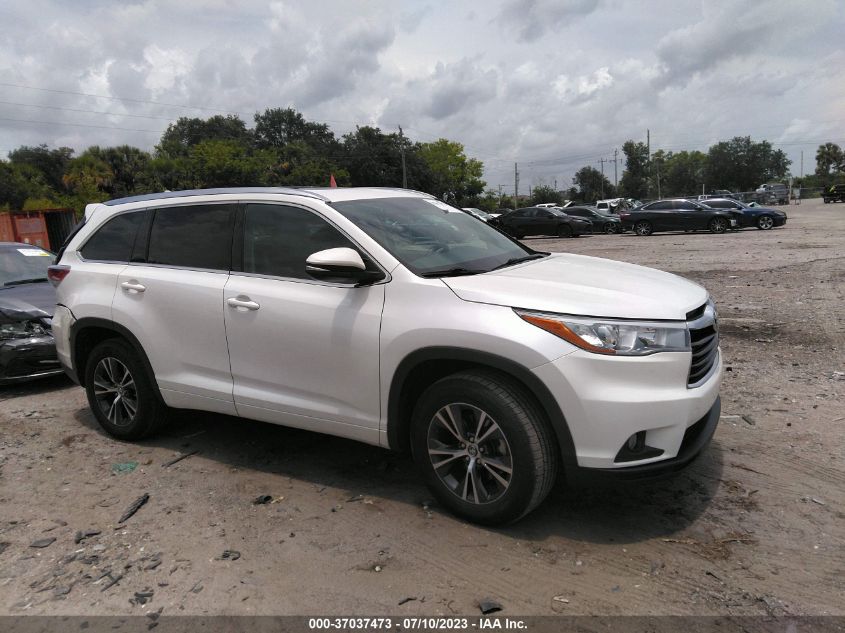 2016 TOYOTA HIGHLANDER XLE - 5TDKKRFH5GS173234