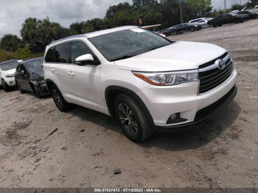 2016 TOYOTA HIGHLANDER XLE - 5TDKKRFH5GS173234