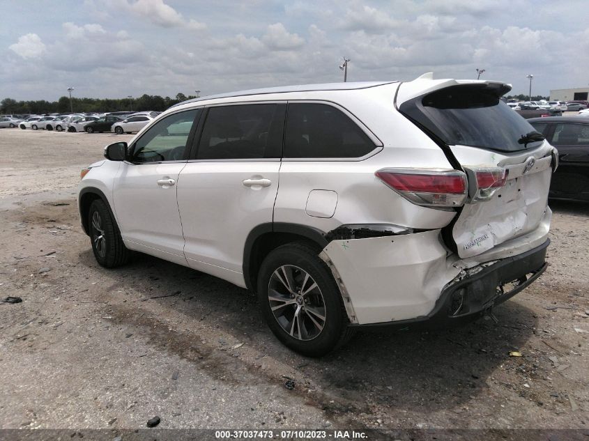 2016 TOYOTA HIGHLANDER XLE - 5TDKKRFH5GS173234