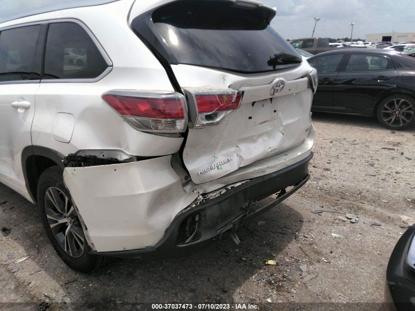 2016 TOYOTA HIGHLANDER XLE - 5TDKKRFH5GS173234