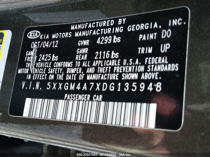 2013 KIA OPTIMA LX - 5XXGM4A7XDG135948