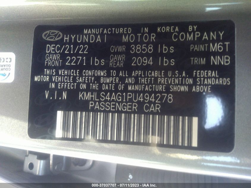 2023 HYUNDAI ELANTRA SEL - KMHLS4AG1PU494278