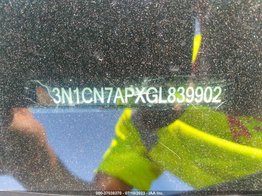 2016 NISSAN VERSA S/S PLUS/SV/SL - 3N1CN7APXGL839902