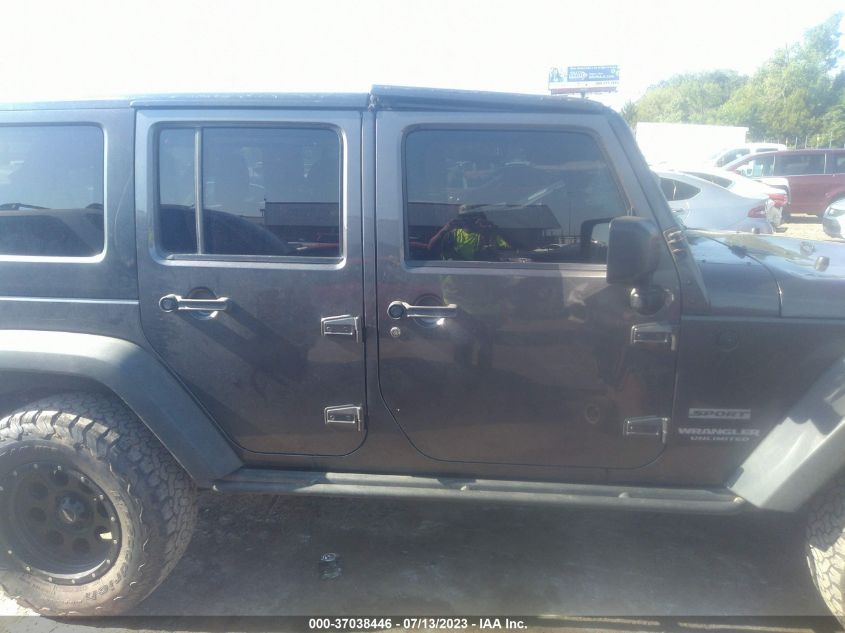 2016 JEEP WRANGLER UNLIMITED SPORT - 1C4BJWDG7GL338309