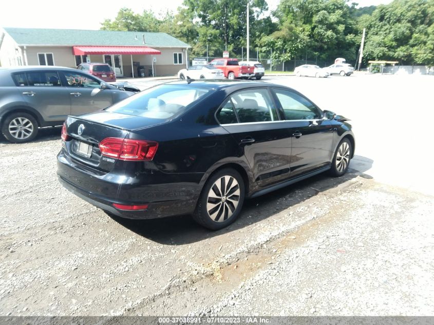 2014 VOLKSWAGEN JETTA SEDAN HYBRID SEL PREMIUM - 3VW637AJXEM248954