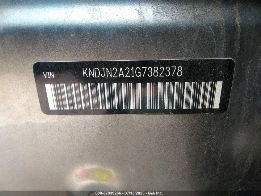 2016 KIA SOUL BASE - KNDJN2A21G7382378