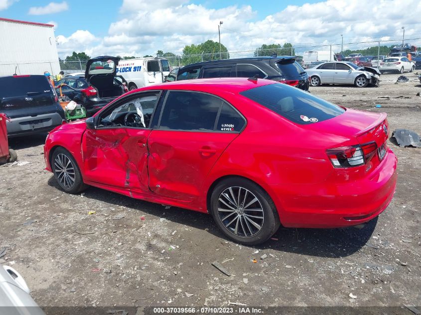 2016 VOLKSWAGEN JETTA SEDAN 1.8T SPORT - 3VWD17AJ9GM270640