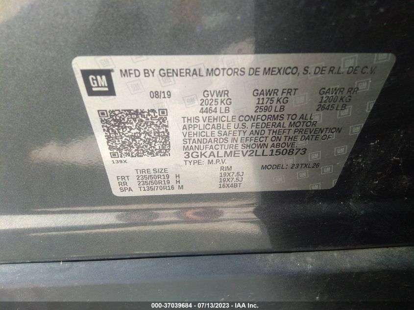 2020 GMC TERRAIN SLE - 3GKALMEV2LL150873