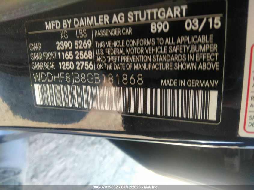 2016 MERCEDES-BENZ E-CLASS E 350 - WDDHF8JB8GB181868