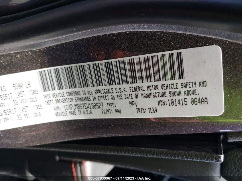 2014 JEEP CHEROKEE TRAILHAWK - 1C4PJMBS7EW138527
