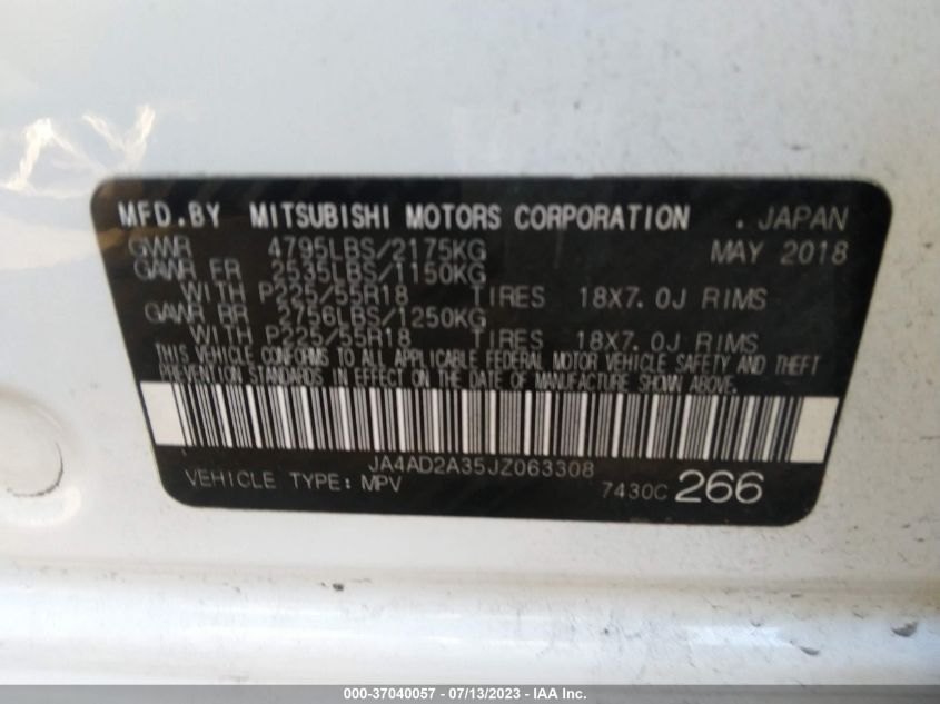 2018 MITSUBISHI OUTLANDER ES - JA4AD2A35JZ063308