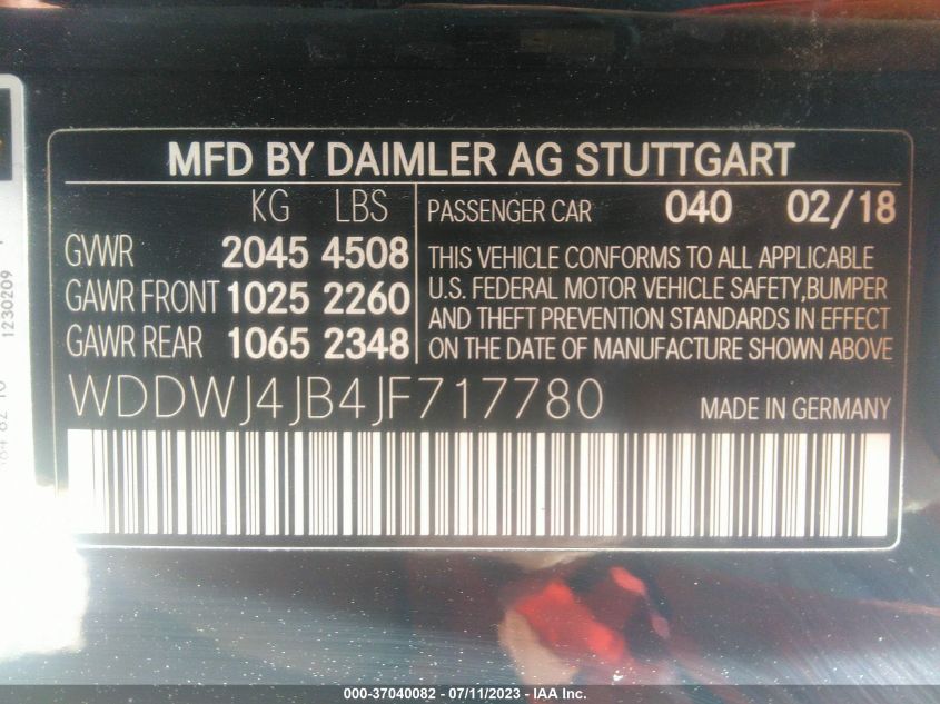 2018 MERCEDES-BENZ C-CLASS C 300 - WDDWJ4JB4JF717780