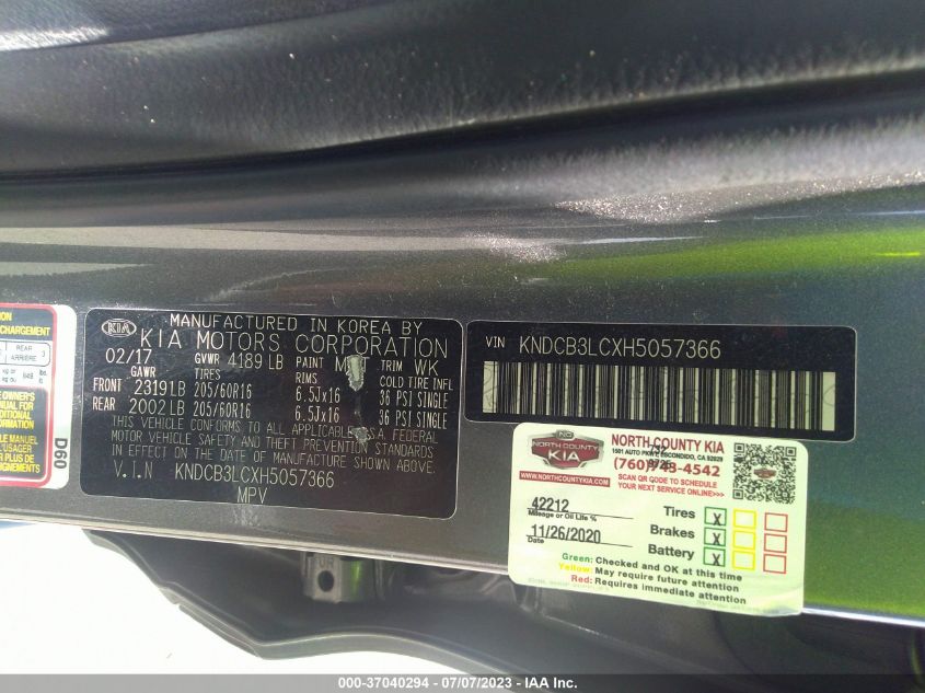2017 KIA NIRO LX - KNDCB3LCXH5057366
