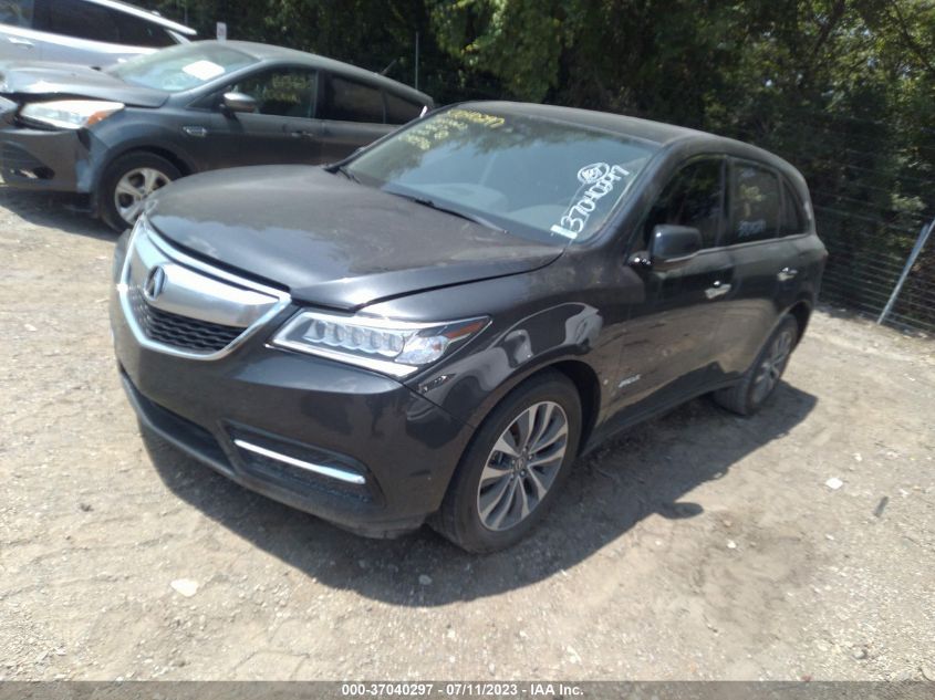 2016 ACURA MDX W/TECH/ENTERTAINMENT/W - 5FRYD4H62GB040596