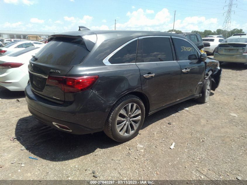 2016 ACURA MDX W/TECH/ENTERTAINMENT/W - 5FRYD4H62GB040596