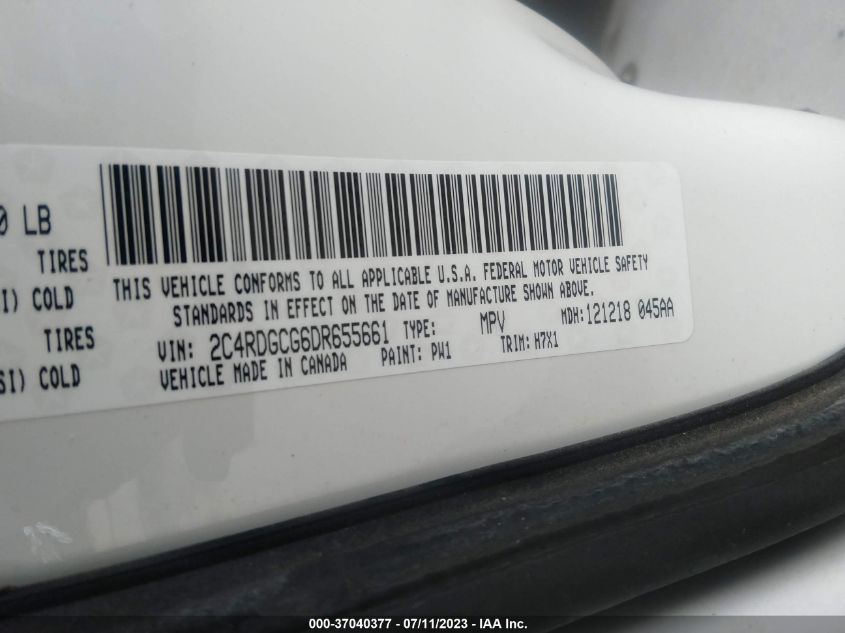 2013 DODGE GRAND CARAVAN SXT - 2C4RDGCG6DR655661