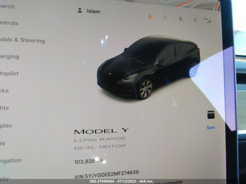2021 TESLA MODEL Y - 5YJYGDEE2MF274639
